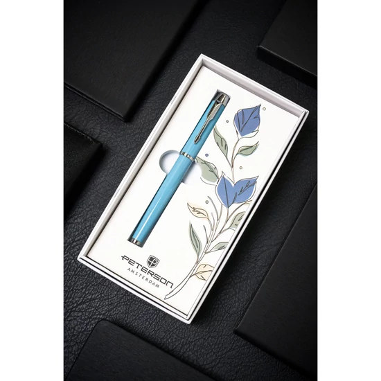 Peterson PTN 222-GB L.Blue-Silver golyóstoll a dobozban