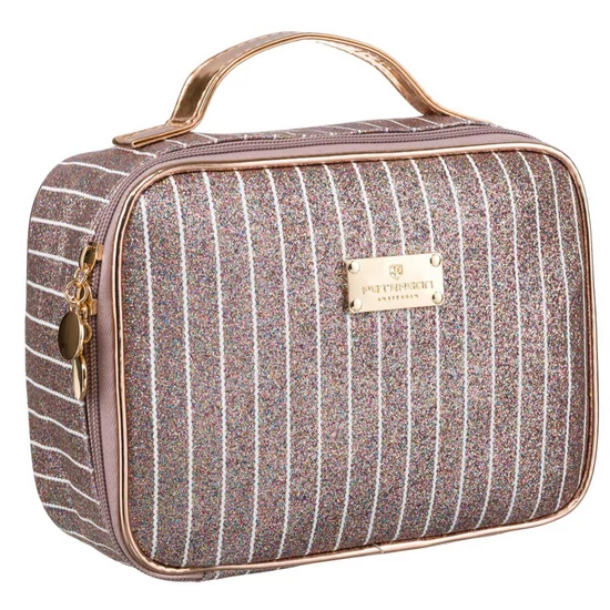 Glitteres kozmetikai táska fogantyúval PTN KOS-L03-B L.Pink Peterson