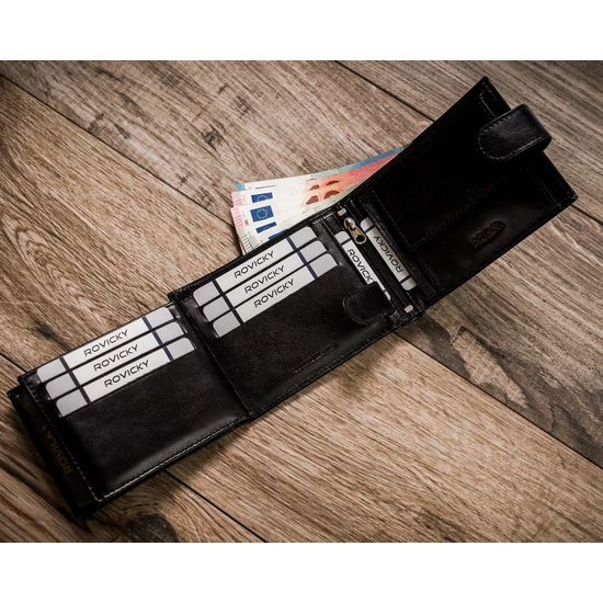 Férfi RFID bőr pénztárca ROVICKY R-RM-11L-GCL
