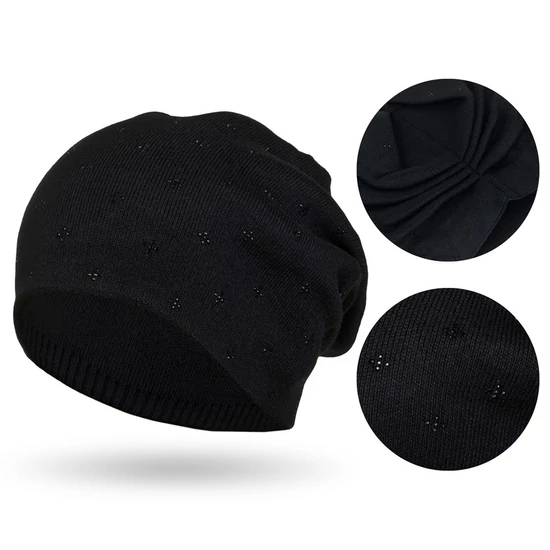 Czapka damska beanie marki Peterson PTN HAT-04 fekete