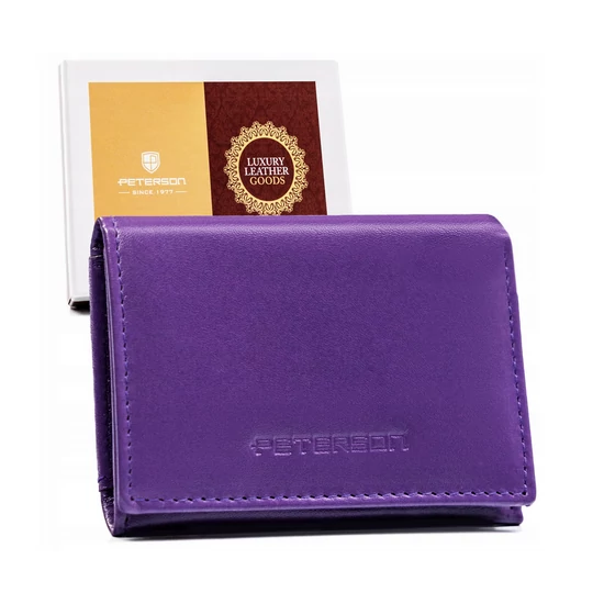 PETERSON bőr RFID pénztárca PTN RD-SWZX-86-MCL Lila Lila