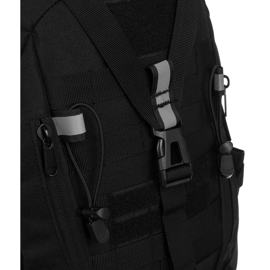 Sportos fekete katonai hátizsák állítható pántokkal - Peterson