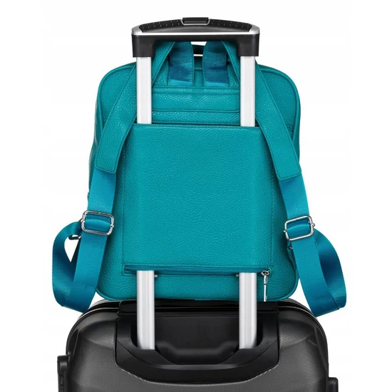 Női PU hátizsák R-PL-29601 Türkiz színű