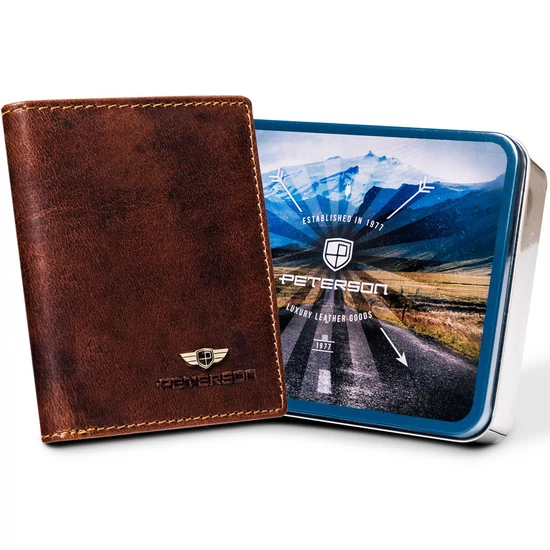 PTN bőr pénztárca WL-0904-COM Cognac