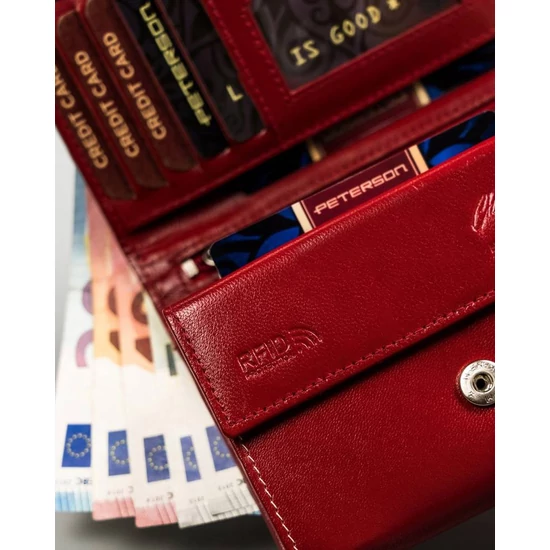 PETERSON PTN RD-02-GCL-Y RFID bőr pénztárca