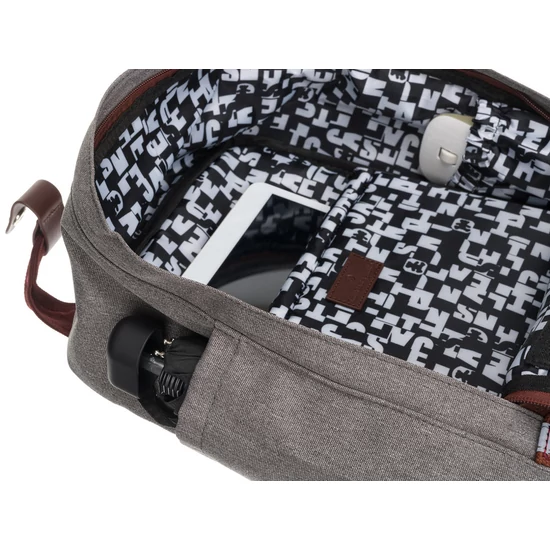 LULUCASTAGNETTE NANO GRIS/BORDO textil hátizsák