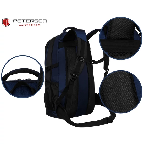 Peterson Hátizsák PTN PWY-01 Navy + fekete