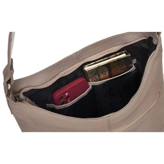 PETERSON bőrtáska + pénztárca PTN 6104-DS D.Beige