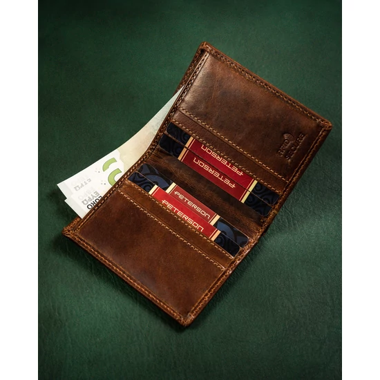 PTN bőr pénztárca WL-0904-COM Cognac