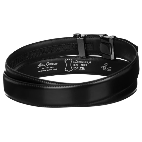 PU+bőr 35 mm-es öv PTN AB35-02-PUL FEKETE