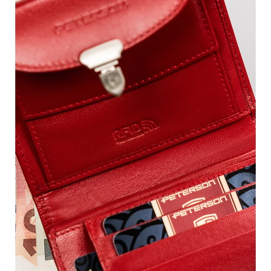 Női bőr pénztárca PTN RD-26-GCL RED