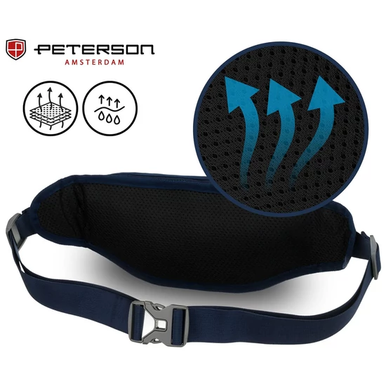 Sportos, tágas kék övtáska - Peterson