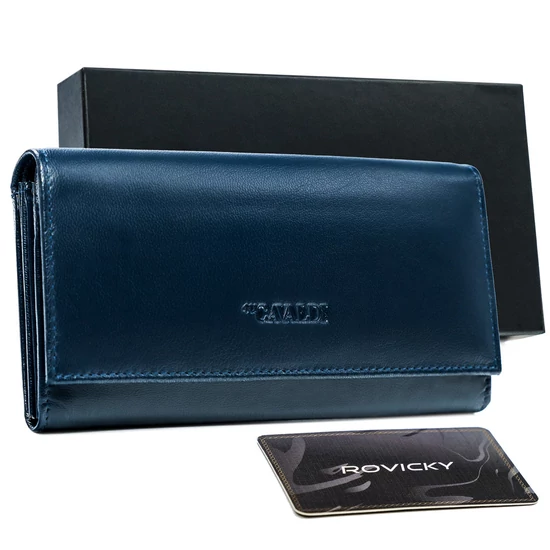 CAVALDI RD-23-GCL Navy RFID bőr pénztárca