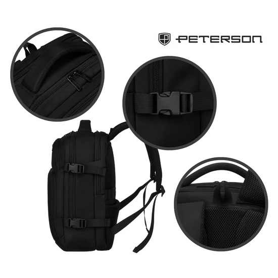 Peterson PTN PTY-05 Fekete utazó hátizsák
