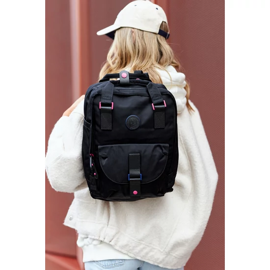 Textil hátizsák LULUCASTAGNETTE NANO NOIR/BLACK