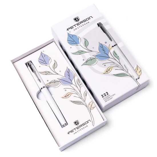 Peterson PTN 222-GB fehér-ezüst golyóstoll dobozban