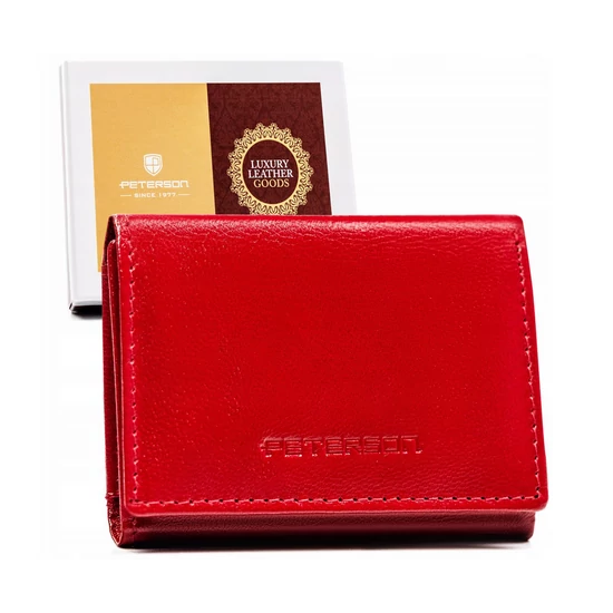 PETERSON PTN RFID bőr pénztárca RD-SWZX-86-GCL piros