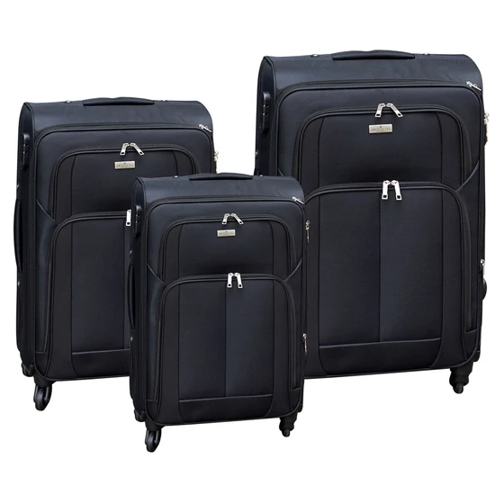 Bőröndkészlet PTN 5209-SET Fekete+Fekete