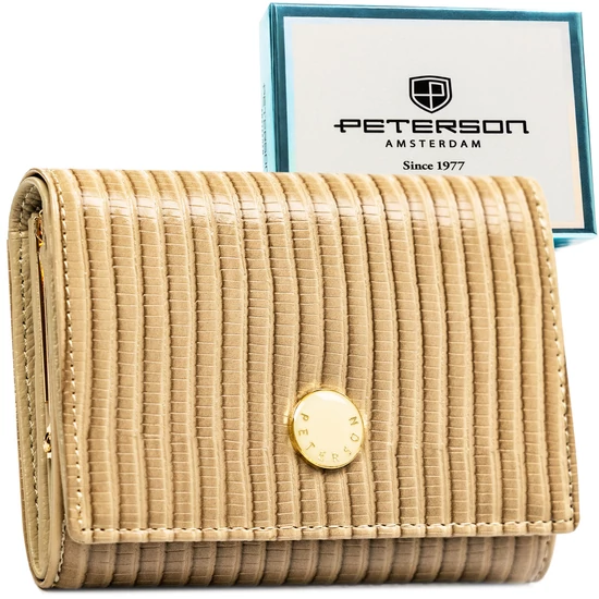 Női pénztárca bőr+PU PTN PS445-CRV KHAKI