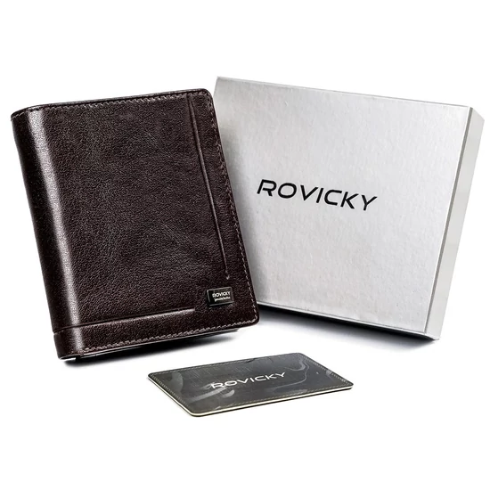 ROVICKY bőr RFID pénztárca PC-106-BAR Barna