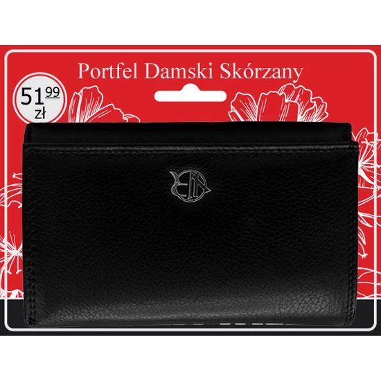 Női bőr pénztárca R-D1512-NCD-BL fekete
