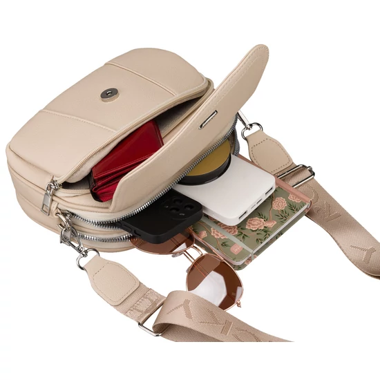 Női kézitáska PU R-074-02 L.Beige
