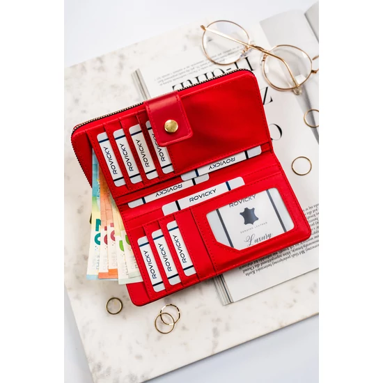 Női PU pénztárca R-POR-01-DSV Red