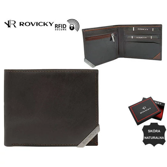 ROVICKY RFID bőr pénztárca N993-RVTM-GN