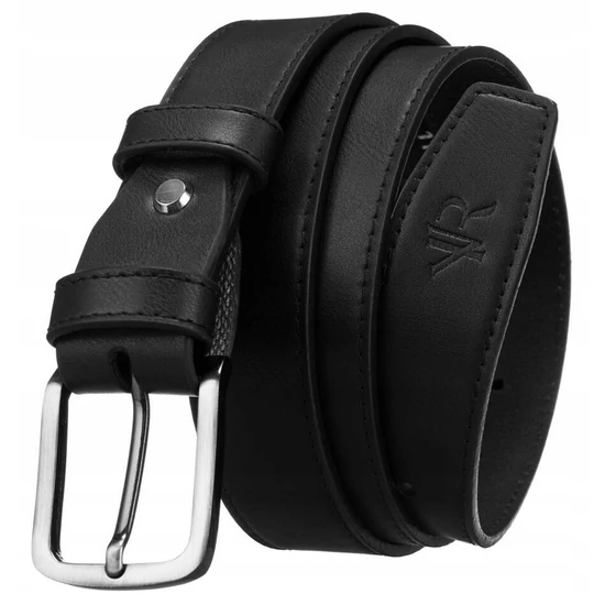 Férfi ajándék szett: öv és pénztárca ökológiai bőrből Rovicky PU R-N003L-120-PU03 BLACK