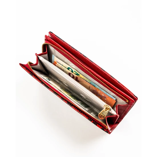 Női pénztárca bőr+PU PTN PS1431-PDS Red
