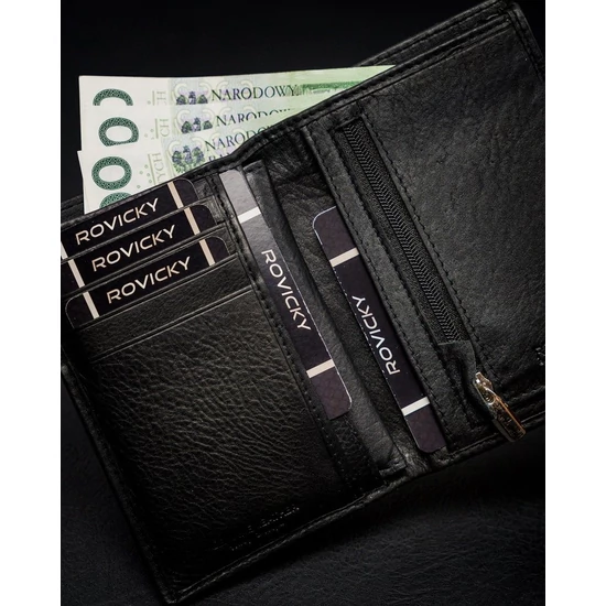 ROVICKY RFID bőr pénztárca N74-PZ-CCR-RFID