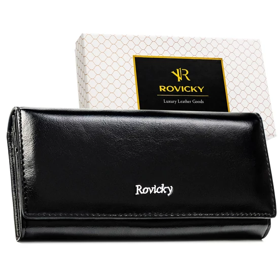 Bőr + PU RFID pénztárca ROVICKY RPX-24-ML