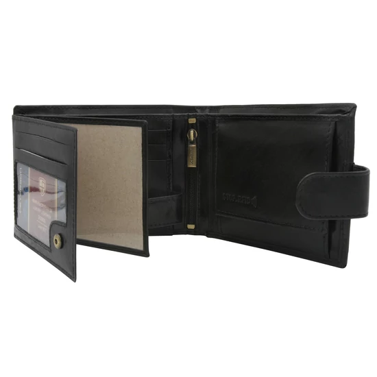Férfi bőr pénztárca PTN N61L-VT BLACK