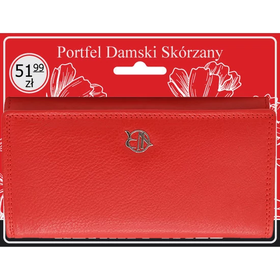 Női bőr pénztárca R-D1521-NCD-BL piros