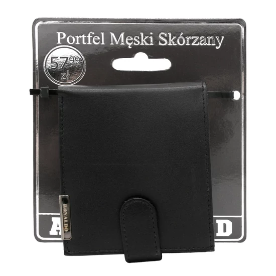 RM-01L-BDF-BL BLACK férfi bőr pénztárca