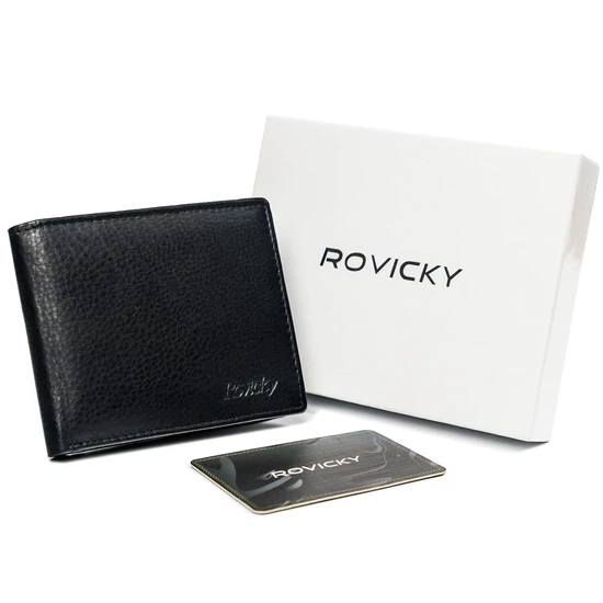 ROVICKY RFID bőr pénztárca N8824-PZ-CCR Fekete