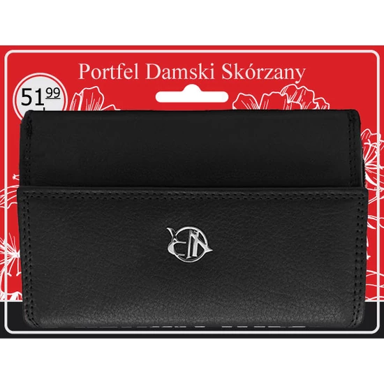 Női bőr pénztárca R-D1511-NCD-BL fekete