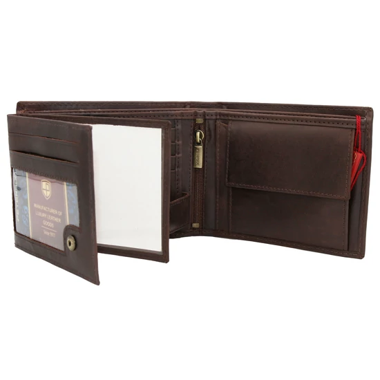 PETERSON PTN N992-BE-TRAV Barna RFID bőr pénztárca
