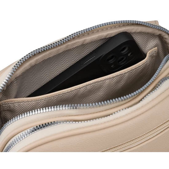 Női kézitáska PU R-074-02 L.Beige
