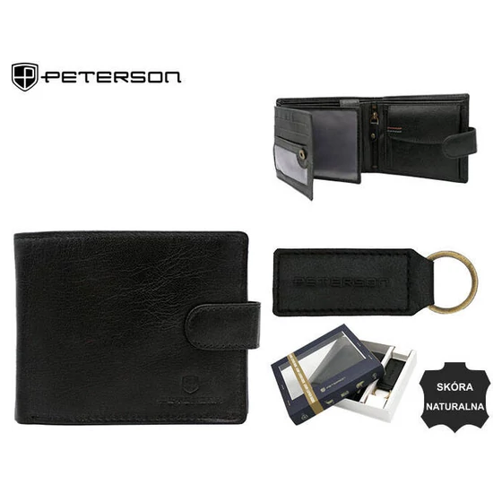 Peterson Férfi pénztárca és kulcstartó ajándékcsomag