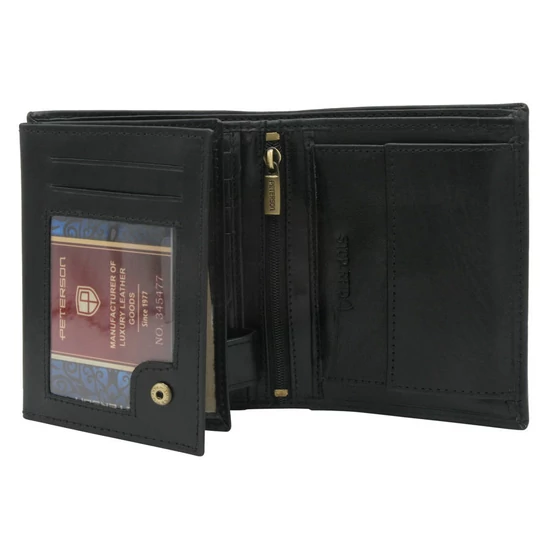 Férfi bőr pénztárca PTN N4L-VT BLACK