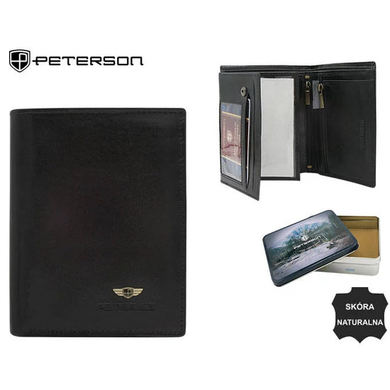 Férfi bőr pénztárca PTN N575-VT BLACK