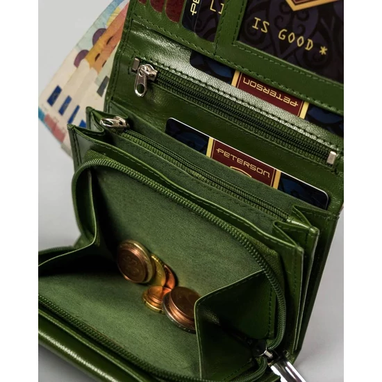 PETERSON PTN RD-02-GCL-Y RFID bőr pénztárca