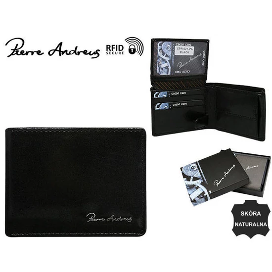PIERRE ANDREUS RFID bőr pénztárca CPR-021-PA