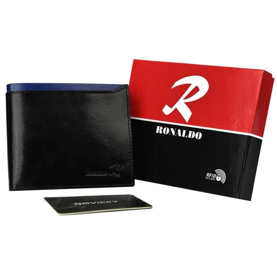 RFID bőr pénztárca RONALDO N01-VT