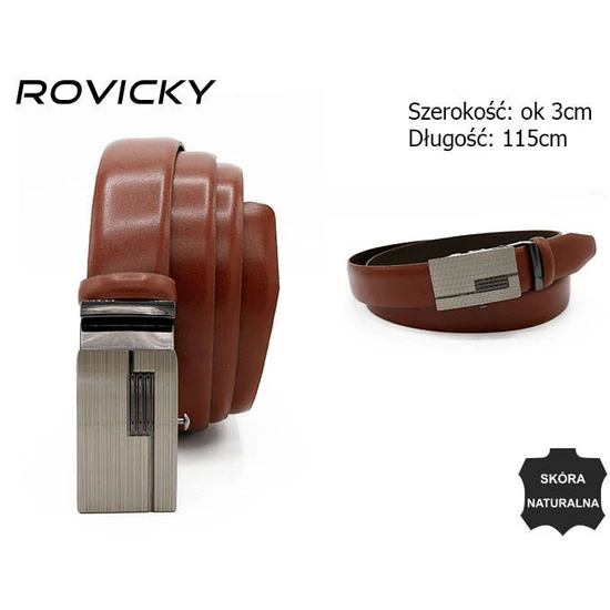 ROVICKY Férfi bőr öv, méret: 105