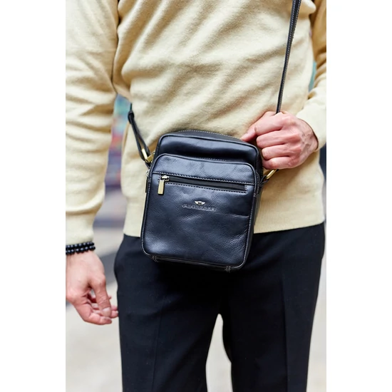 Bőr táska PTN TB-011-COM BLACK