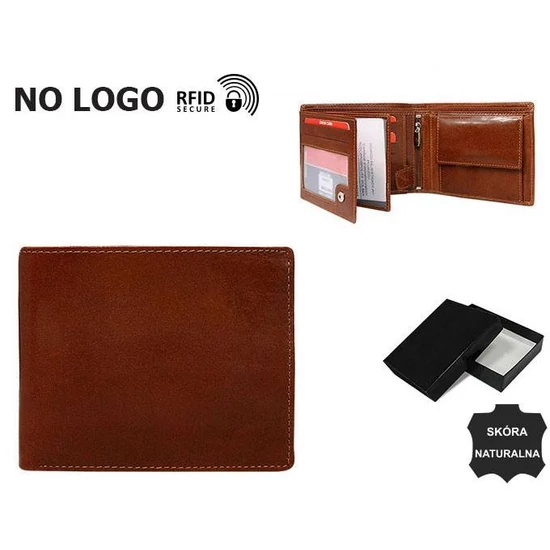 RFID NO LOGO bőr pénztárca N992-VT-NL