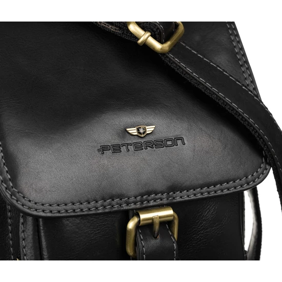 Bőr táska PTN TB-012-COM BLACK