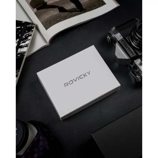 RFID bőrtárca ROVICKY 1541-03-BOR Fekete+piros